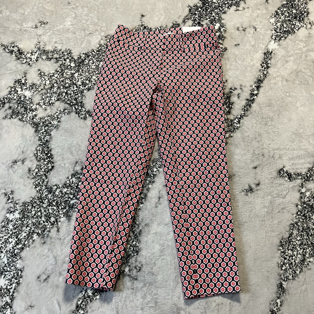 Ann Taylor Loft Pants Womens‎ Size 0 Julie The Riviera Cropped Geometric Multi